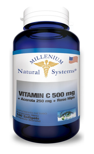 Vitamina C 500 Acerola Rose Hips - Unidad a $328