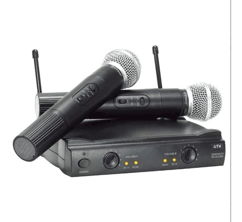 Microfone Duplo Sem Fio Profissional Uhf Igreja Karaoke