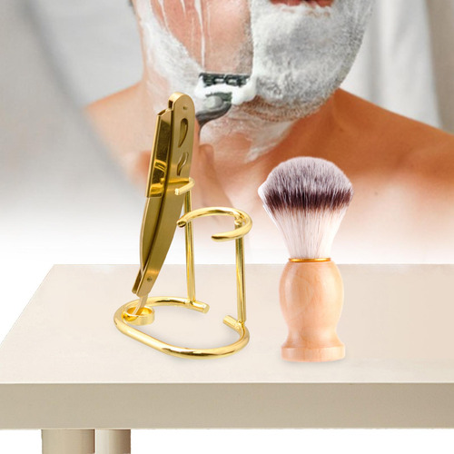 Kit De Barbear Molhado Ferramenta De Limpeza De Barbear Ouro
