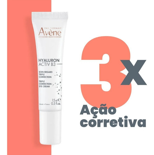 Creme Anti-idade Para Os Olhos Hyaluron Activ B3 15ml Avène Com Olheiras Dia/noite
