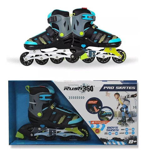Patines En Linea Niño Rush 360 Ajustables De 22 A 25 Cm