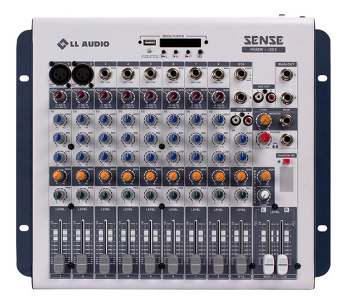 Mesa De Som Mixer Sense 1002 Com 10 Canais Ll Audio