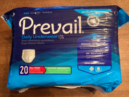 Prevail Panales Desechables Para Adultos Caballeros