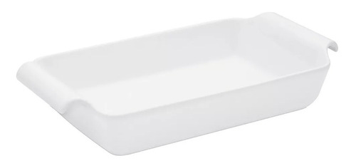 Fuente Asadera Con Asas Porcelana Oxford Blanco 33x18x6 Cm