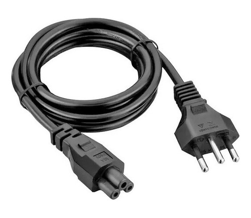 Kit 10 Cabo Força Energia Fonte Notebook Tripolar Padrão Br Preto