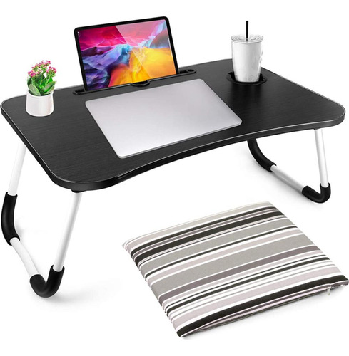 Mesa Notebook Dobravel Multiuso Com Suporte E Porta Copo
