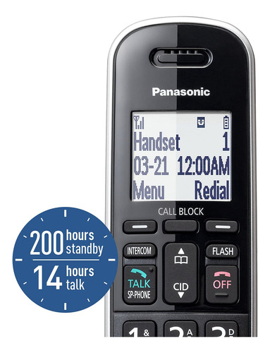 Teléfono Panasonic Con Cable/inalámbrico Negro