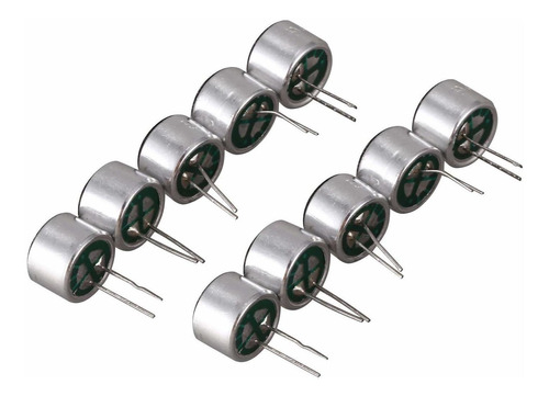 Taxor 10 Pieza 9,7 Mm 7 2 Pin Microfono Capsula Electret