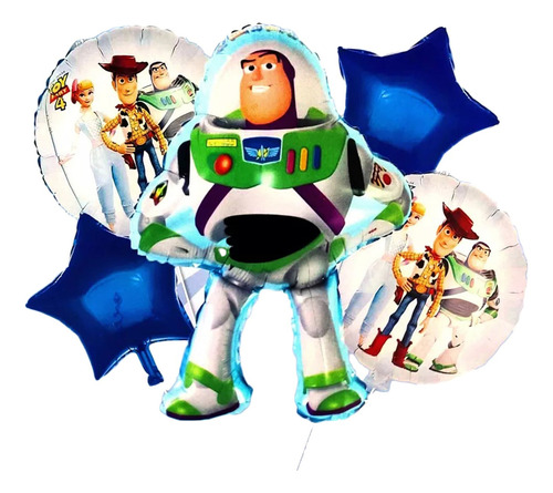 Bouquet Buzz Lightyear  Espacial Feliz Cumpleaños Globos