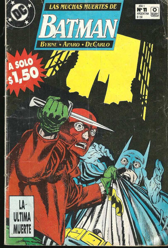 Comic Batman Las Muchas Muertes De Batman Año 1 N° 11