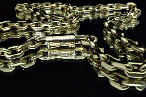 Corrente Grossa Em Ouro 18k 750 Cadeado Luxo