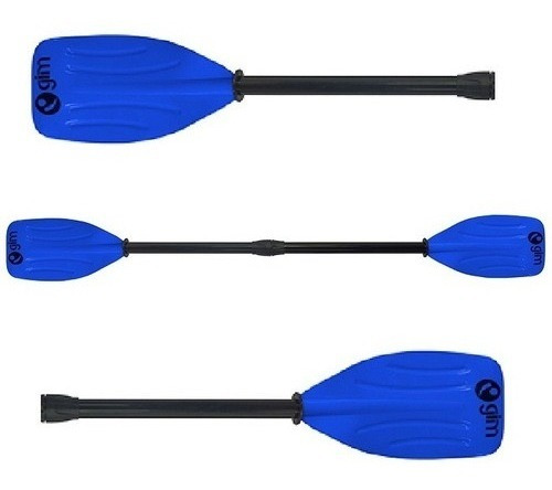 Remo Doble De Aluminio Para Kayak Infantil Lancha Azul 