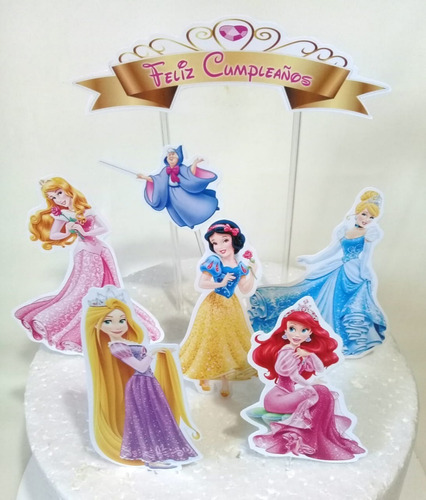 Cake Topper Adorno Para Torta Princesas Princess