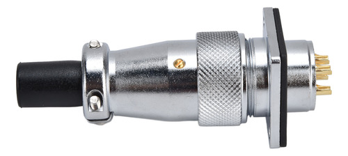 Conector De Aviación Circular De 6 Pines Para Montaje En Pan