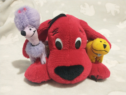 Peluche Clifford Gran Perro Rojo Con Cleo Y T-bone Retro