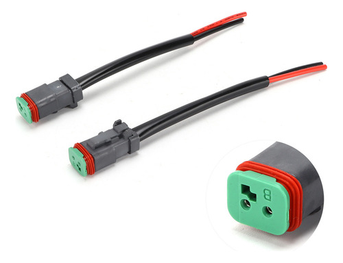 S 2 Conectores De Arnés De Cableado Macho Y Hembra Dt De 2