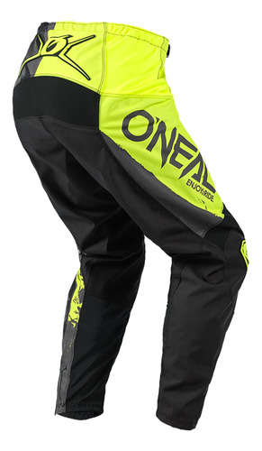 Oneal Element Youth Pants Ride, Negro/amarillo Neón, 5/6