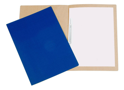 Pasta Cartão Duplex Grampo Plástico 20un Polycart Azul