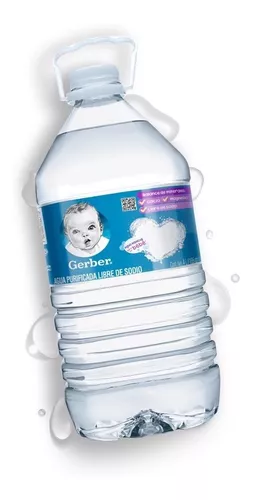 Agua Purificada Gerber para bebés 6 Botellas 1l c/u