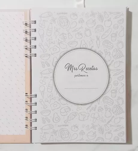 Cuaderno De Recetas Recetario Cocina A5 Super Completo