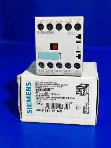 Siemens 3rh1131-1kb40 Relé De Control De Relé Tornillo