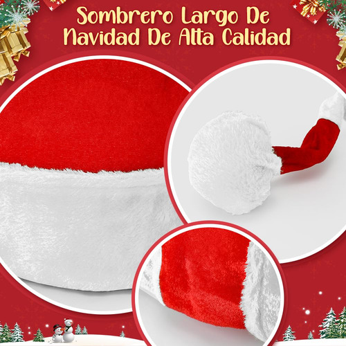 Chapéus De Elfo De Natal Nasjac Felt, 2 Peças