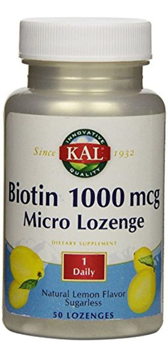 Biotin 1000 lozenge Tabletas Limón Kal