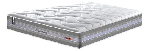 Conjunto Cama Box King de Molas Ensacadas D33 Cama inBox Select Firme 193x203x71 Cinza