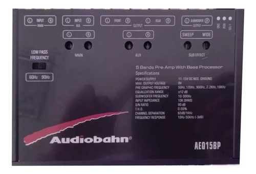 Ecualizador 5 Bandas Con Procesador De Bajos Audiobahn Displ