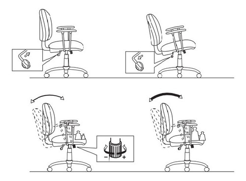 Imagen 3 de 10 de Silla De Oficina Escritorio Computadora Pc Giratoria Fuerte