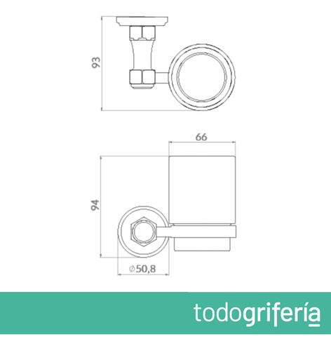 Andez Portavaso Antique Cromo 206.40