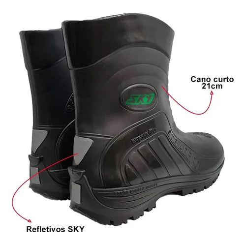 Bota Moto Impermeavel Sky Cano Curto Solado Antiderrapante