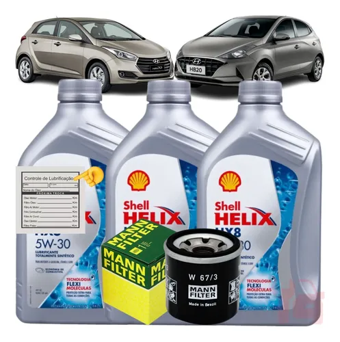 Kit Troca De Oleo 5w30 Hyundai Hb20 1.0 12v 80cv 2012/... Menor preço em Kit Troca De Oleo 5w30 Hyundai Hb20 1.0 12v 80cv 2012/...