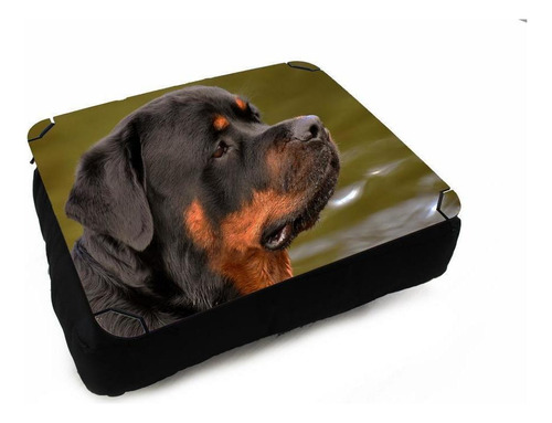 Almofada Bandeja Dogs Rotweiler Fama De Mau 35x30x14cm