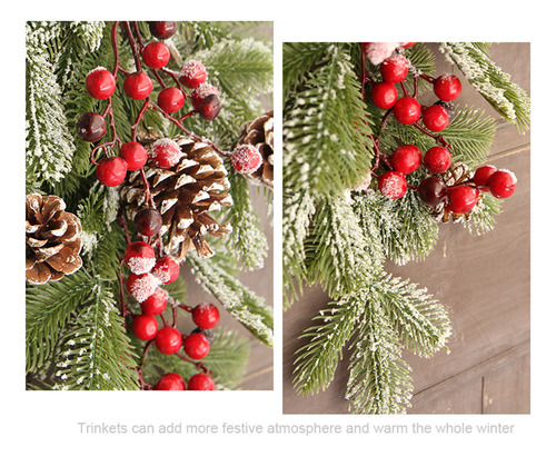 Botín Navideño Artificial En Forma De Lágrima, Madera De Pin