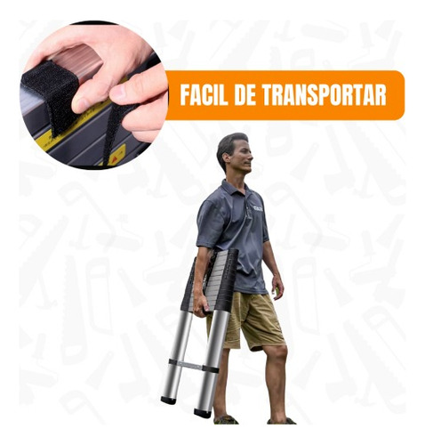 Escalera Telescópica Plegable 2.6 Metros Lernen
