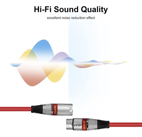 Cable Xlr Ebxya De 10 Pies Y 4 Paquetes De Colores: Xlr Mach
