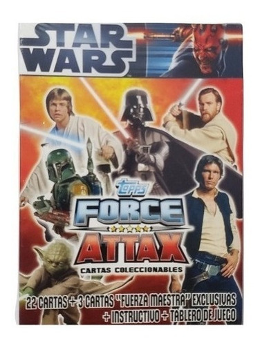 Caja Tarjetas Star Wars Force Attax 22 Cartas 3 Cartas Fuer