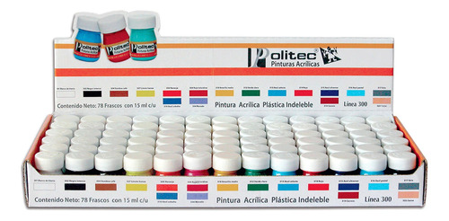 Pintura Acrílica Politec 20 Ml Set 78 Piezas