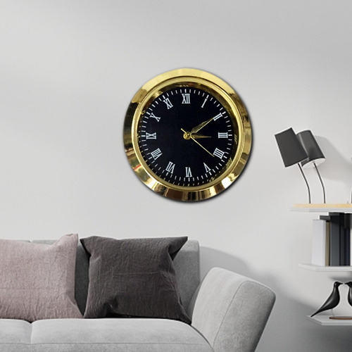 Inserto De Reloj Redondo Fácil De Leer Mini Reloj De Metal