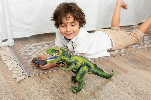 Juguete Dinosaurio Con Luces Y Sonidos Con Control Remoto