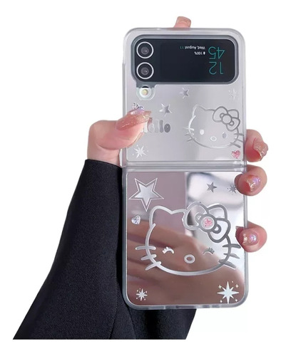 Funda Para Samsung Galaxy Zflip 5, 4 Y 3, Cute Hello Kitty,