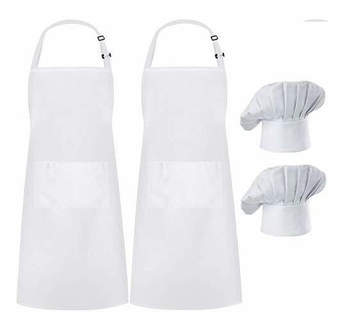 Juego 2 Delantal Cocina Ajustable Para Cocinero Gota