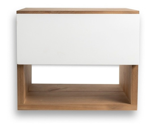 Imagen 3 de 10 de Mesa Mesita Luz Flotante Con Cajon Corredera Metal Vintage