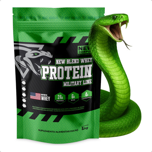 New Blend Whey Protein 1kg Pó - Sabores - New Corpus