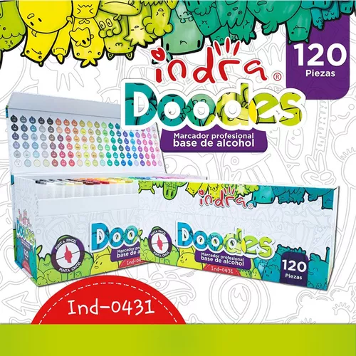 Marcadores Profesionales Indra Doble Punta Base Alcohol 90pz