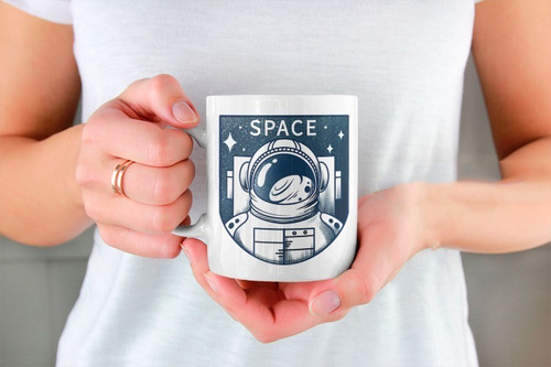 Taza Cerámica 11oz Astronauta Espacio Universo