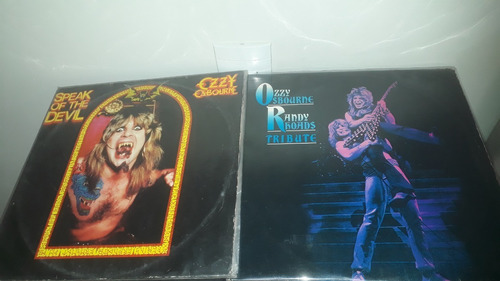 2 Lp's Ozzy Osbourne Speak Of The Devil Randy Rhoads Tribute