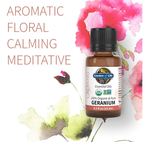 Aceite Esencial Garden Of Life Geranium 15 Ml 100% Orgánico
