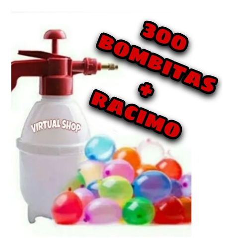 Imagen 3 de 6 de Bombita D Agua 300 + 1 Botella De Recarga + Bombita Racimo
